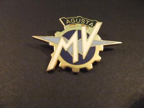 MV Agusta ( Meccania Verghera Agusta S.p.A., Gallarate) Italiaans merk van motorfietsen.,ook vliegtuigen en helikopters, logo met tandwiel